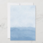 Blue Watercolor Beach Seashell Wedding Einladung (Rückseite)