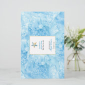 🌊 Blue Watercolor Beach Themed Soap Wraps (Stehend Vorderseite)