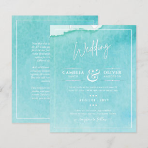 BLUE Watercolor Beach Wedding mit BLIZZARD