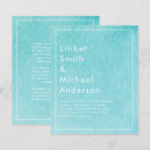 BLUE Watercolor Beach Wedding mit BLIZZARD (Vorne/Hinten)