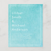 BLUE Watercolor Beach Wedding mit BLIZZARD (Vorderseite)