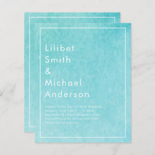 BLUE Watercolor Beach Wedding mit BLIZZARD