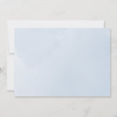 Blue Watercolor Bezaubernde Cloudscape Hochzeit Einladung (Rückseite)