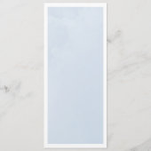 Blue Watercolor Bezaubernde Cloudscape Hochzeit Programm (Rückseite)