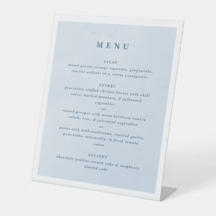 Blue Watercolor Bezaubernde Cloudscape Hochzeit Sockelschild