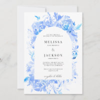 Blue Watercolor Blume Arch Wedding