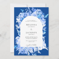 Blue Watercolor Blume Arch Wedding