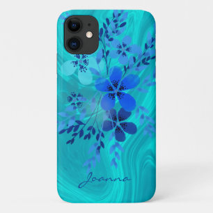 Blue Watercolor-Blume Case-Mate iPhone Hülle