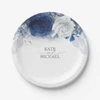 Blue Watercolor Blume Elegante Hochzeit