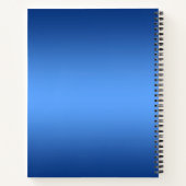 Blue Watercolor-Blume Notizblock (Rückseite)