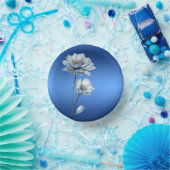 Blue Watercolor-Blume Pappteller (Party)