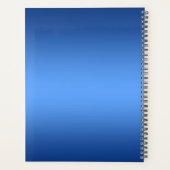 Blue Watercolor Blume Planer (Rückseite)