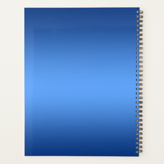 Blue Watercolor Blume Planer (Rückseite)