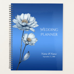 Blue Watercolor Blume Planer