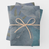 Blue Watercolor Blume Textile Design Geschenkpapier Set (Beispiel)