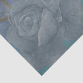 Blue Watercolor Blume Textural Decoupage Seidenpapier (Ausschnitt)