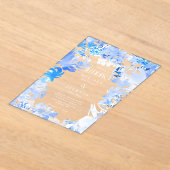 Blue Watercolor Blume Wedite Invite Acryleinladungen (Ablage )