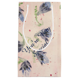 Blue Watercolor Blumenbeutel Kleine Geschenktüte