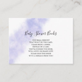 Blue Watercolor Books for Baby Card Begleitkarte