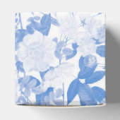 Blue Watercolor Botanical Florals Wedding Geschenkschachtel (Oben)