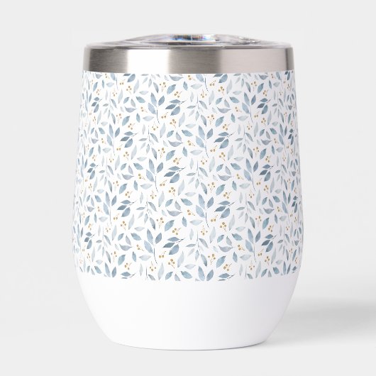 Blue Watercolor Botanical Pattern  (Vorderseite)