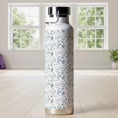 Blue Watercolor Botanical Pattern Trinkflasche
