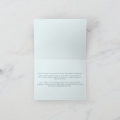 Blue Watercolor Bow Baby Shower Folding Dankeskarte (Innenseite)