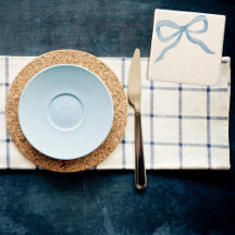 Blue Watercolor Bow Grandmillenial Preppy Unterset