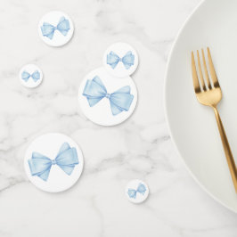 Blue Watercolor Bow Konfetti