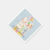 Blue Watercolor Boy 1st. Kommune Serviette (Ecke)