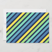 Blue Watercolor Butterfells Geburtstagsempfehlung Einladung (Rückseite)