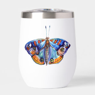 Blue Watercolor Butterfly Art