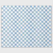 Blue Watercolor Checkered Racing Flag Geschenkpapier (Flach)