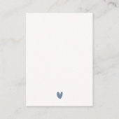 Blue Watercolor Clouds Books For The Baby Shower Begleitkarte (Rückseite)