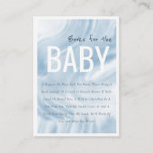 Blue Watercolor Clouds Books For The Baby Shower Begleitkarte (Vorderseite)