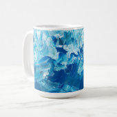 Blue Watercolor Coffee Mug Kaffeetasse (Vorderseite Links)