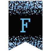 Blue Watercolor Confetti Dots Hochzeit für immer Wimpelkette (Zweite Fahne)