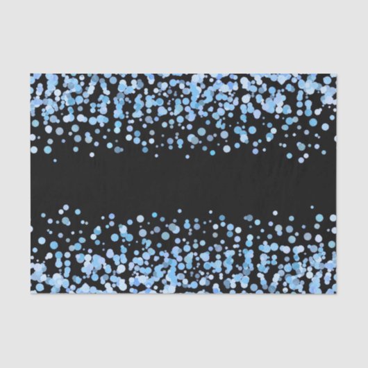 Blue Watercolor Confetti Dots Wedding Seidenpapier (Vorderseite)