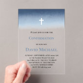 blue watercolor Confirmation boy Acryleinladungen (Insitu (Handheld))