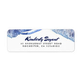 Blue Watercolor Crystal Modern Wedding (Vorne)