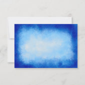 Blue Watercolor Custom Bar Bat Mitzvah RSVP Karte (Rückseite)