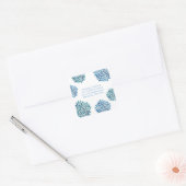 Blue Watercolor Dahlias Address Wedding Sticker (Umschlag)