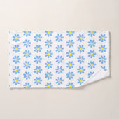 Blue Watercolor Daisy Muster Badhandtuch Set (Handtuch)