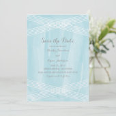 Blue Watercolor Deko Save the Date (Stehend Vorderseite)