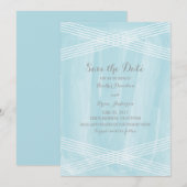 Blue Watercolor Deko Save the Date (Vorne/Hinten)