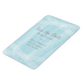 Blue Watercolor Deko Save the Date Magnet (Linke Seite)