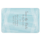 Blue Watercolor Deko Save the Date Magnet (Horizontal)