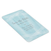 Blue Watercolor Deko Save the Date Magnet (Rechte Seite)