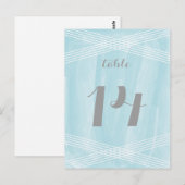 Blue Watercolor Deko Tischnummer (Vorne/Hinten)
