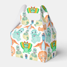 Blue Watercolor Dinosaur Birthday Baby Dusche Geschenkschachtel